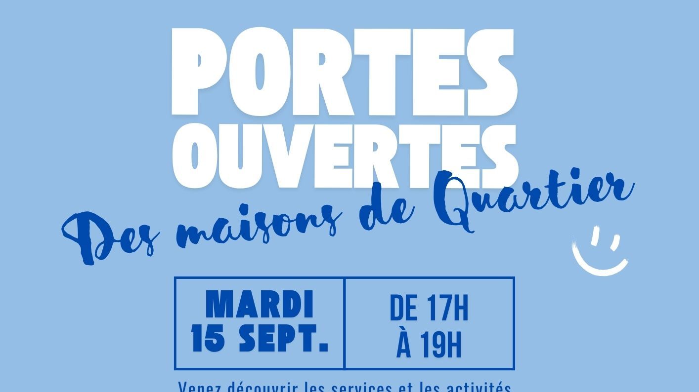 Affiche Portes ouvertes maisons de quartier à Lanester
