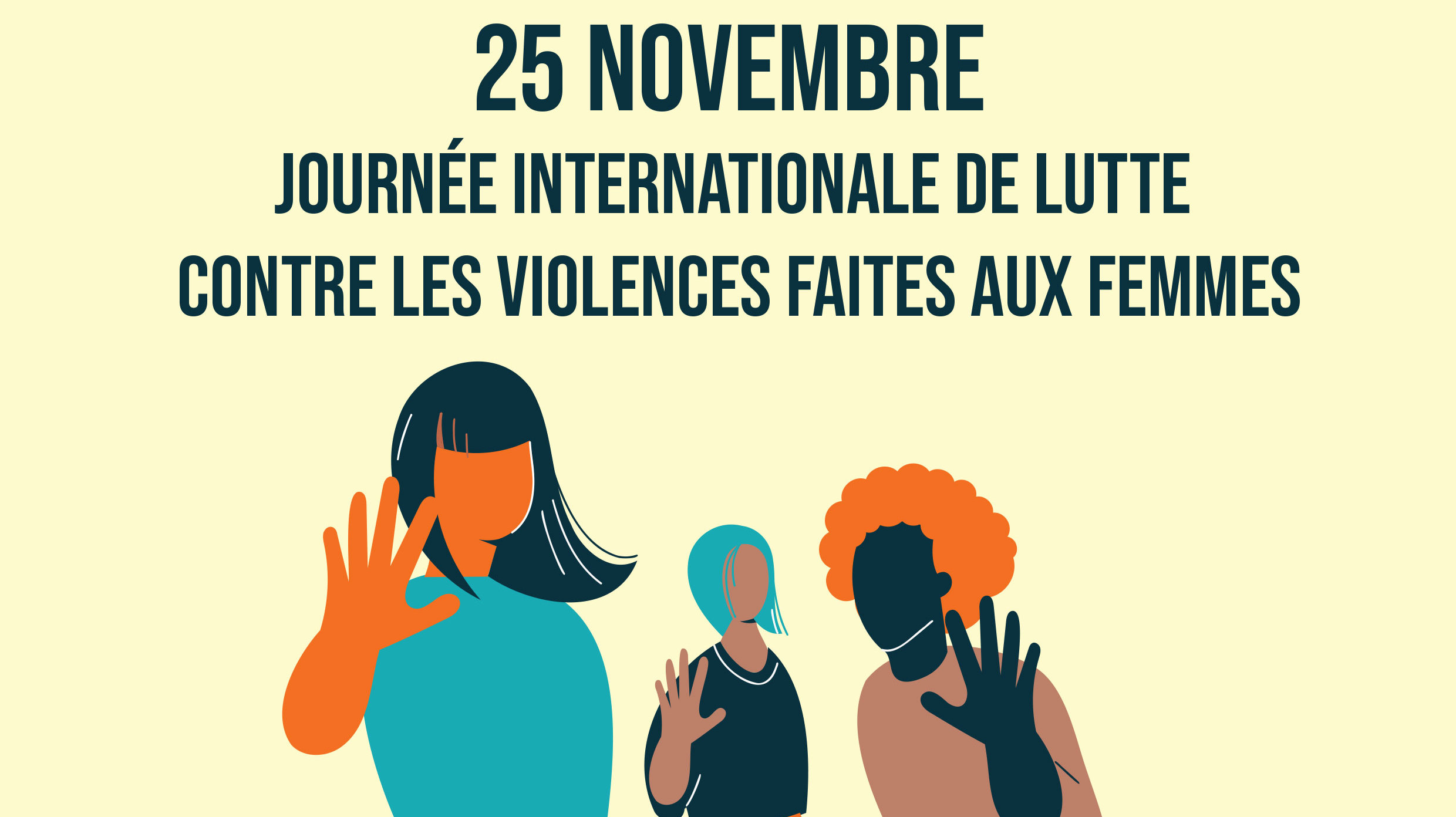 Affiche Journée internationale lutte contre les violences faites aux femmes Lanester