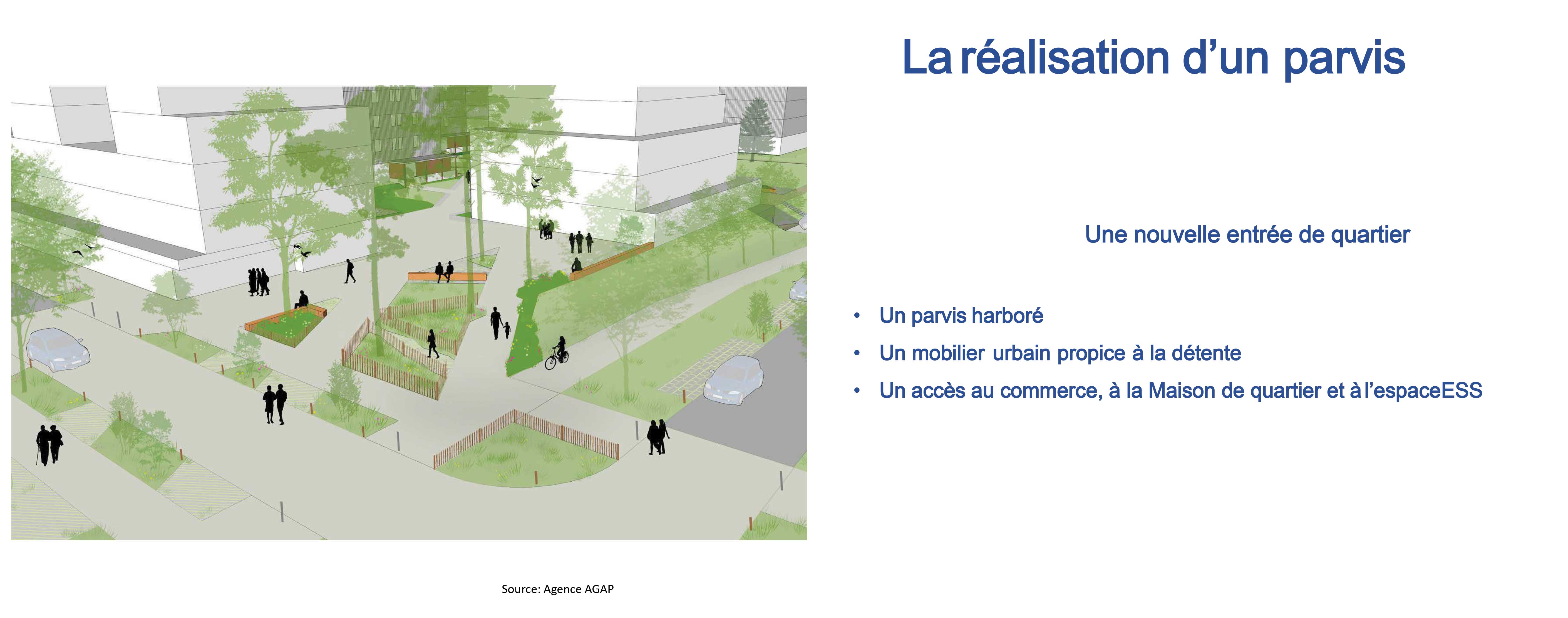 Vue du projet de parvis