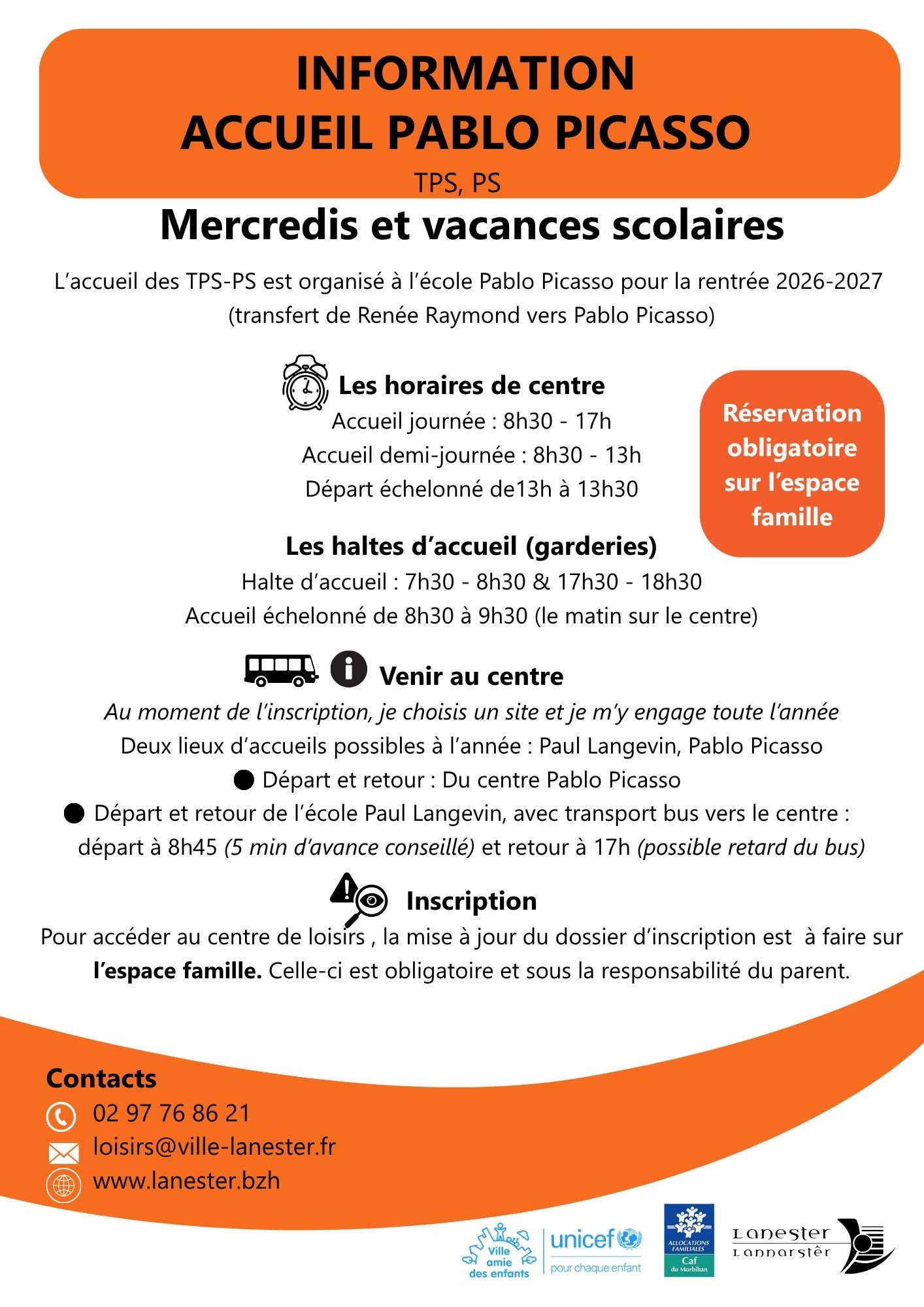 information accueil Renée Raymond Lanester