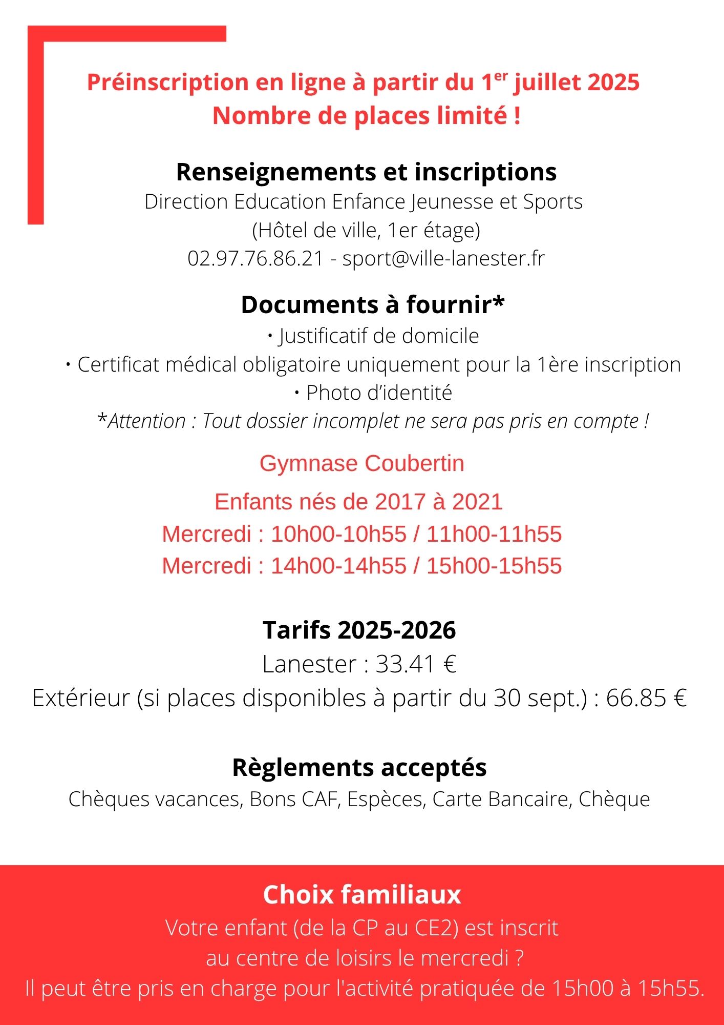 Flyer gym verso