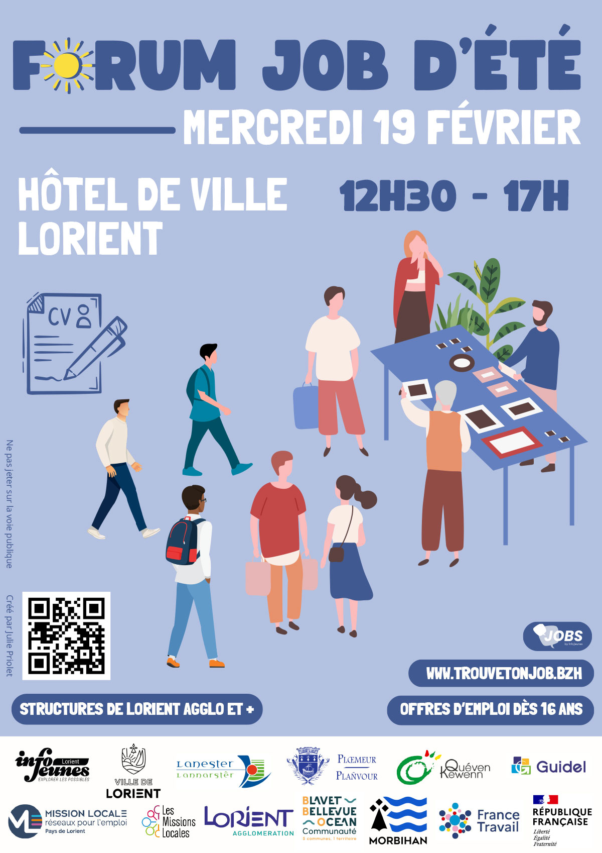 affiche forum jobs d'été Lorient 2025