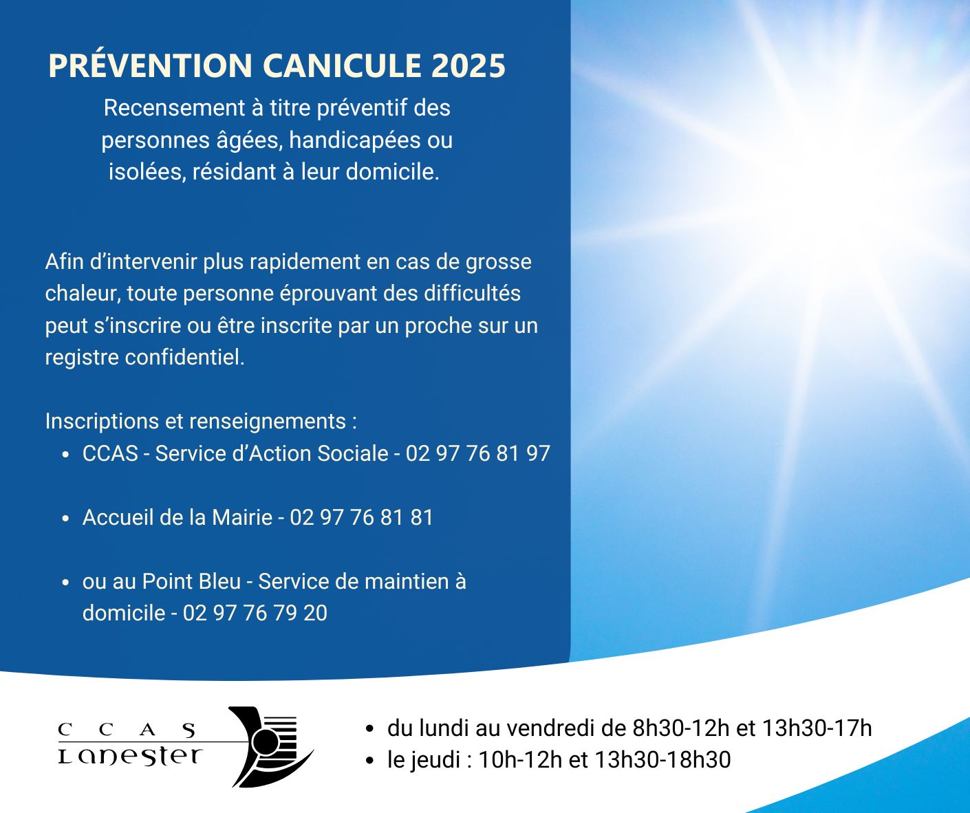 prévention canicule CCAS Lanester