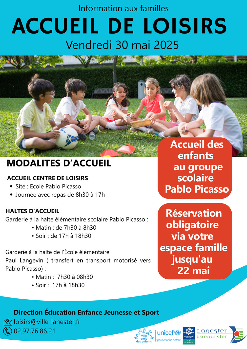 Accueil de loisirs 30 mai Lanester