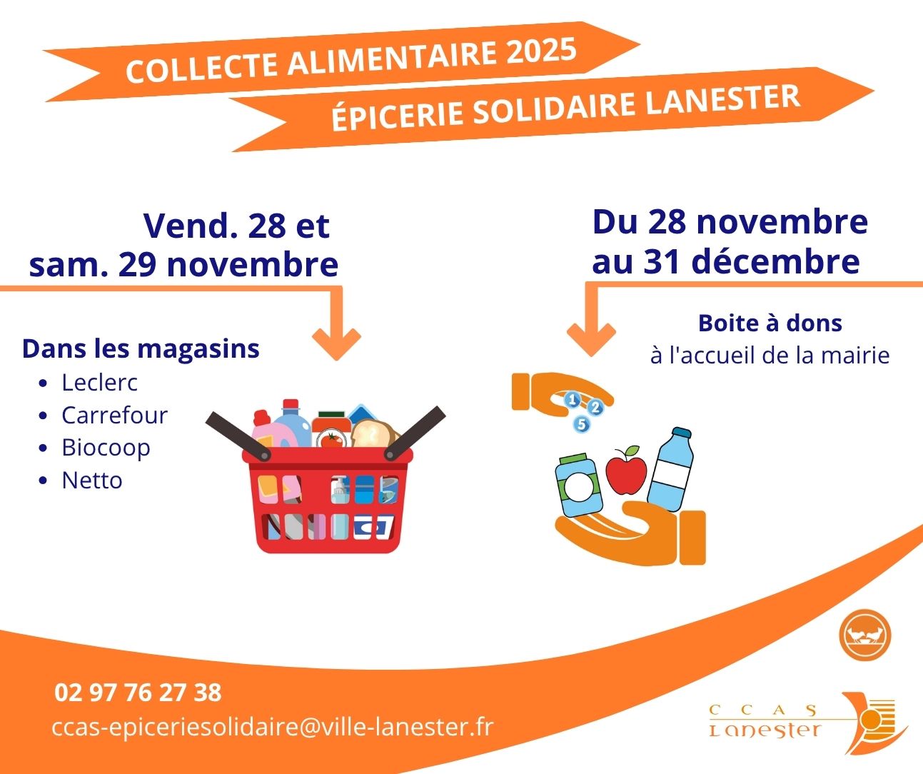 Collecte alimentaire 2025 à Lanester