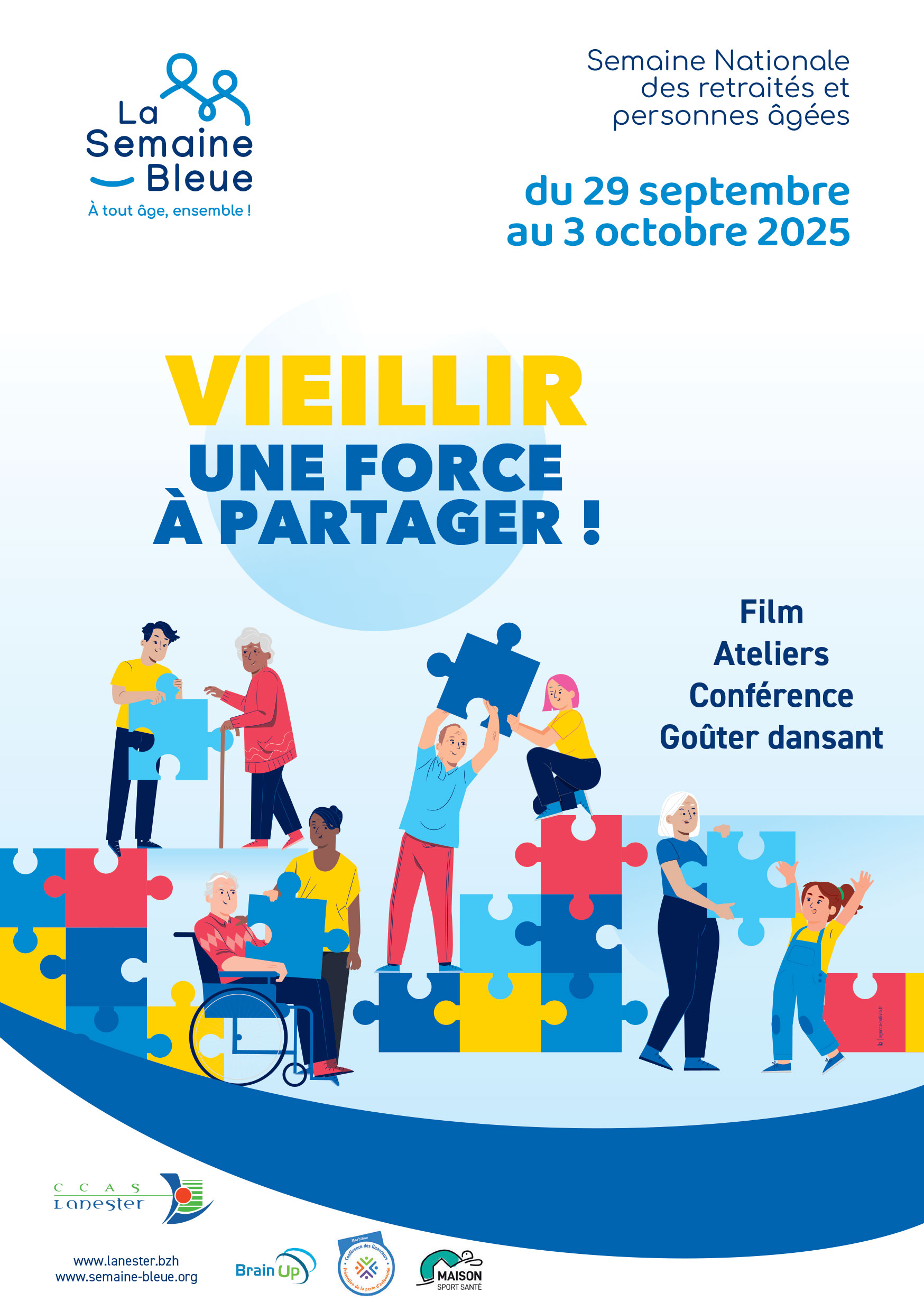 Affiche semaine bleue 2025 à Lanester