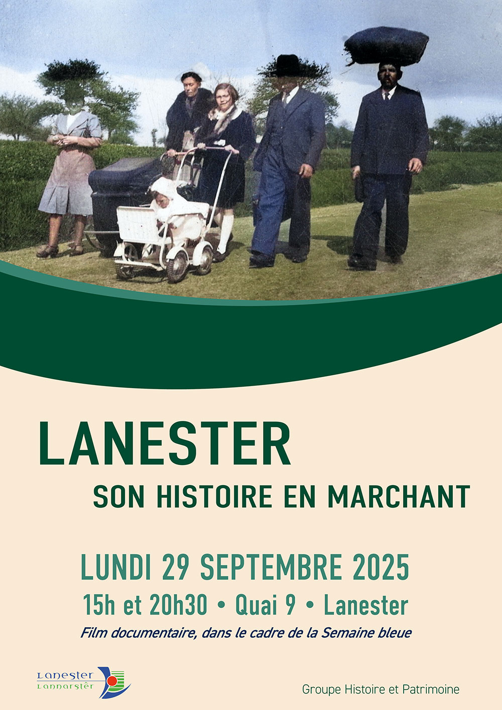 affiche projection film "Lanester, son histoire en marchant"