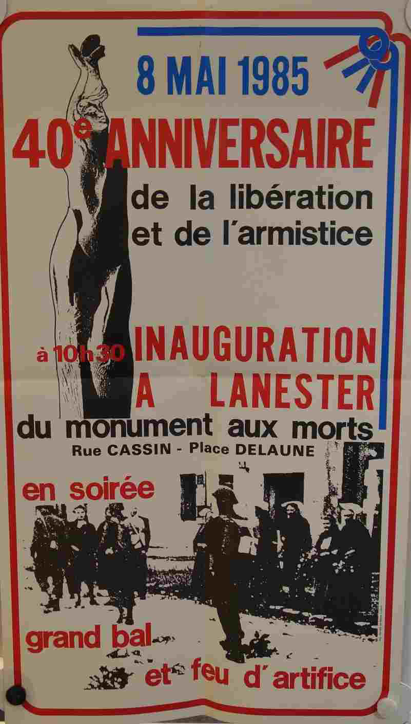 Affiche du 40ème anniversaire de la Libération à Lanester