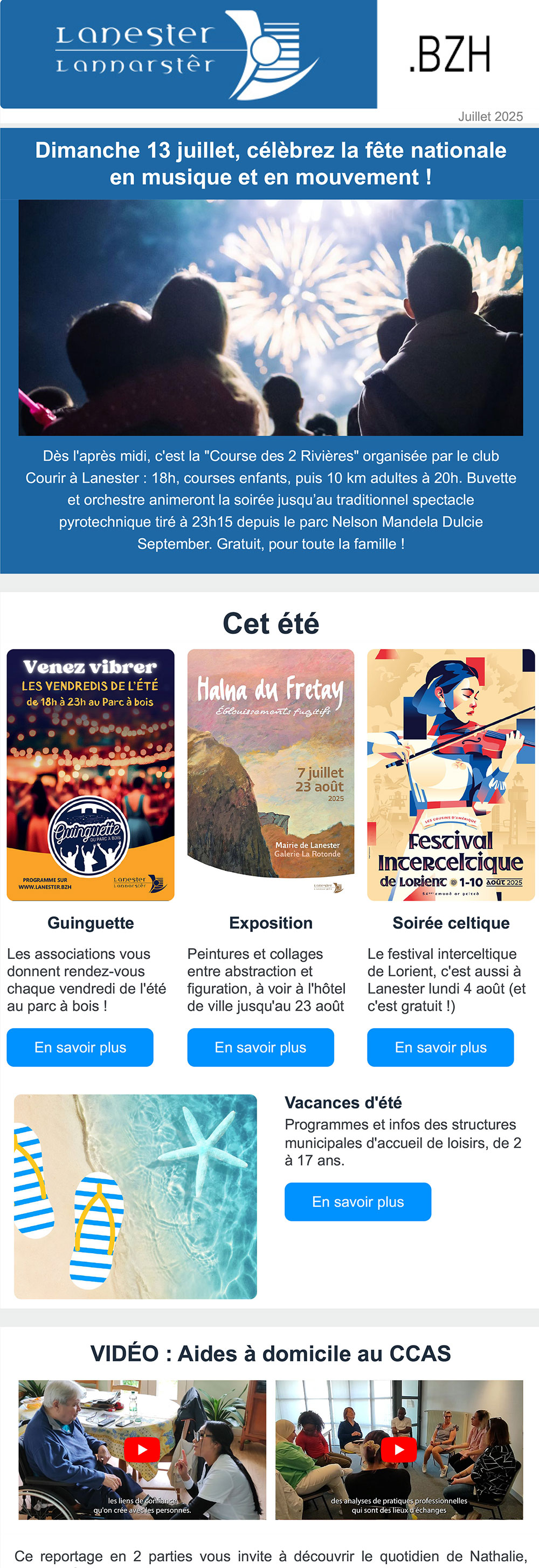 Aperçu newsletter Ville de Lanester