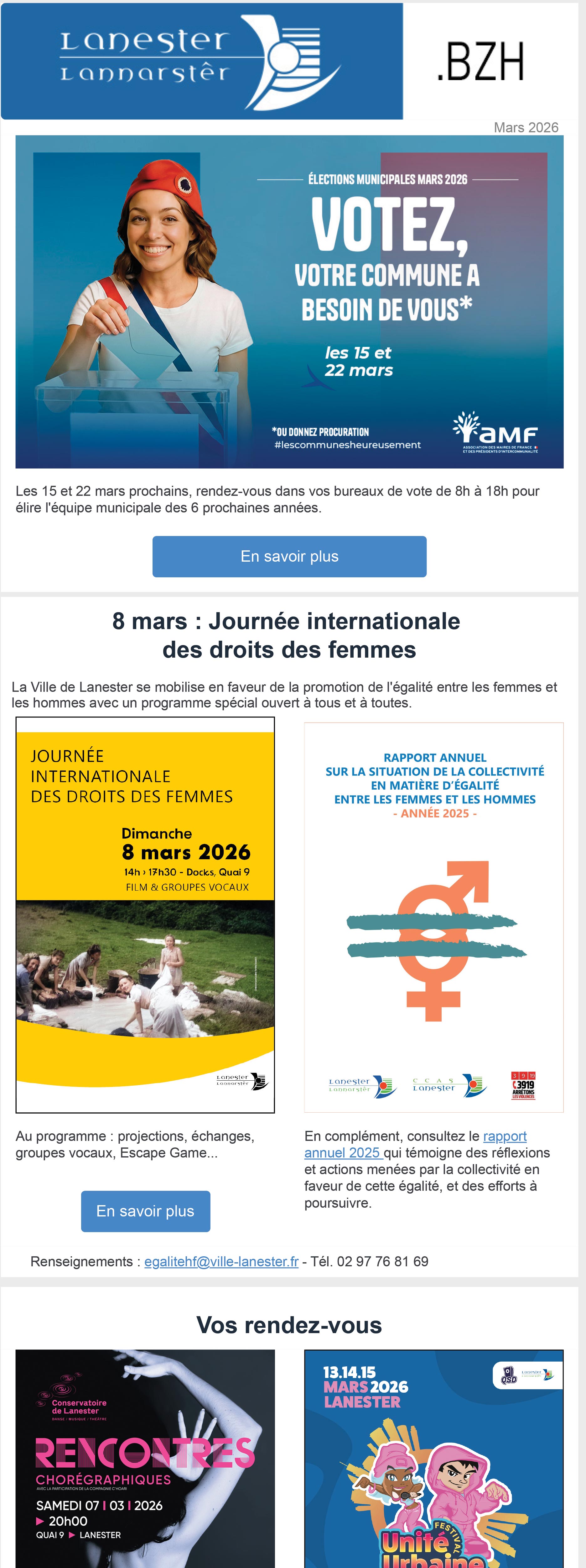 Aperçu newsletter Ville de Lanester